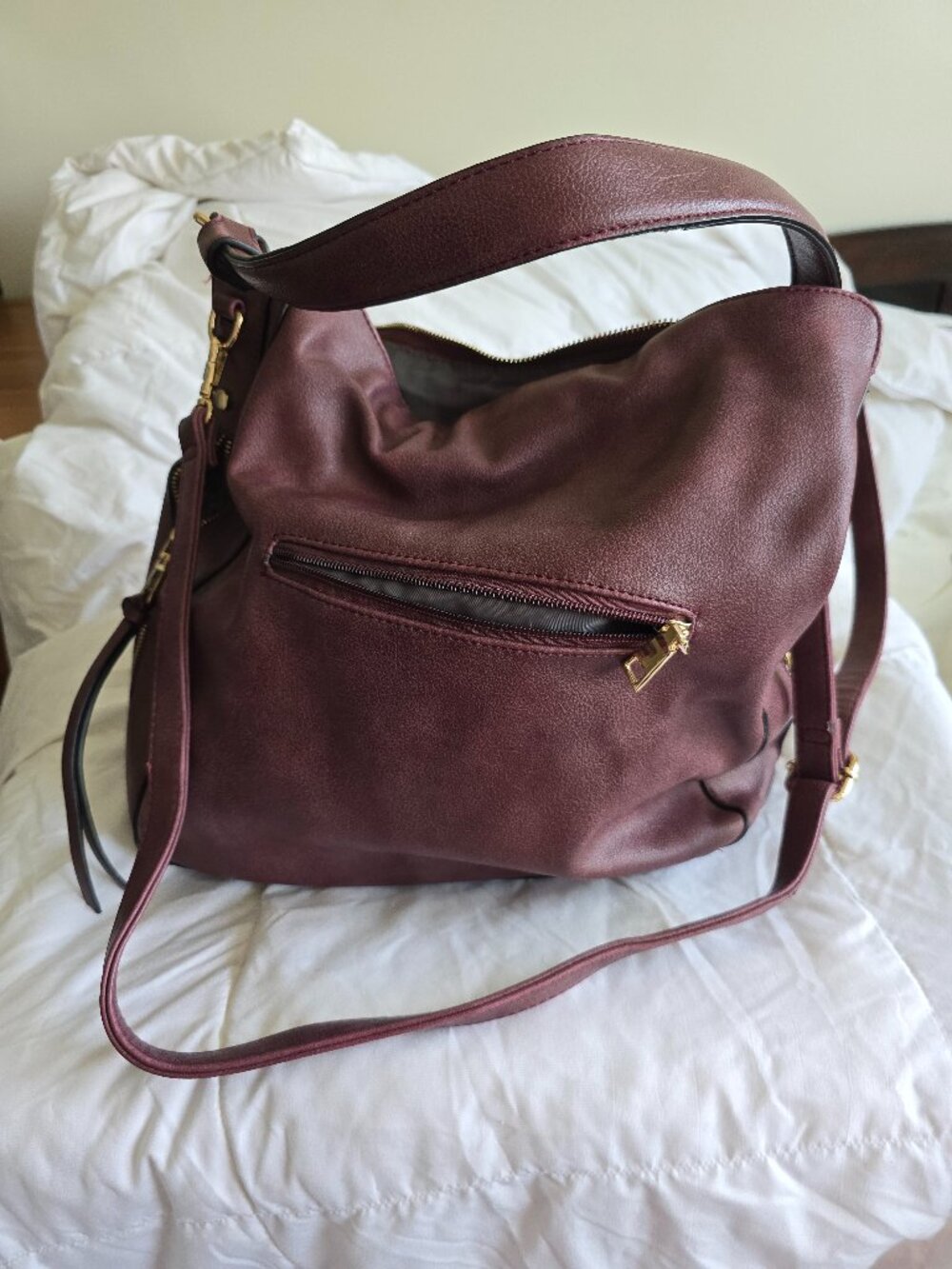 Burgundy Hobo bag